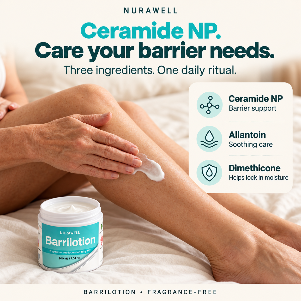 Nurawell BarriLotion with Ceramide NP, Allantoin and Dimethicone